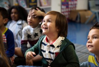 Happy kids at elementary school